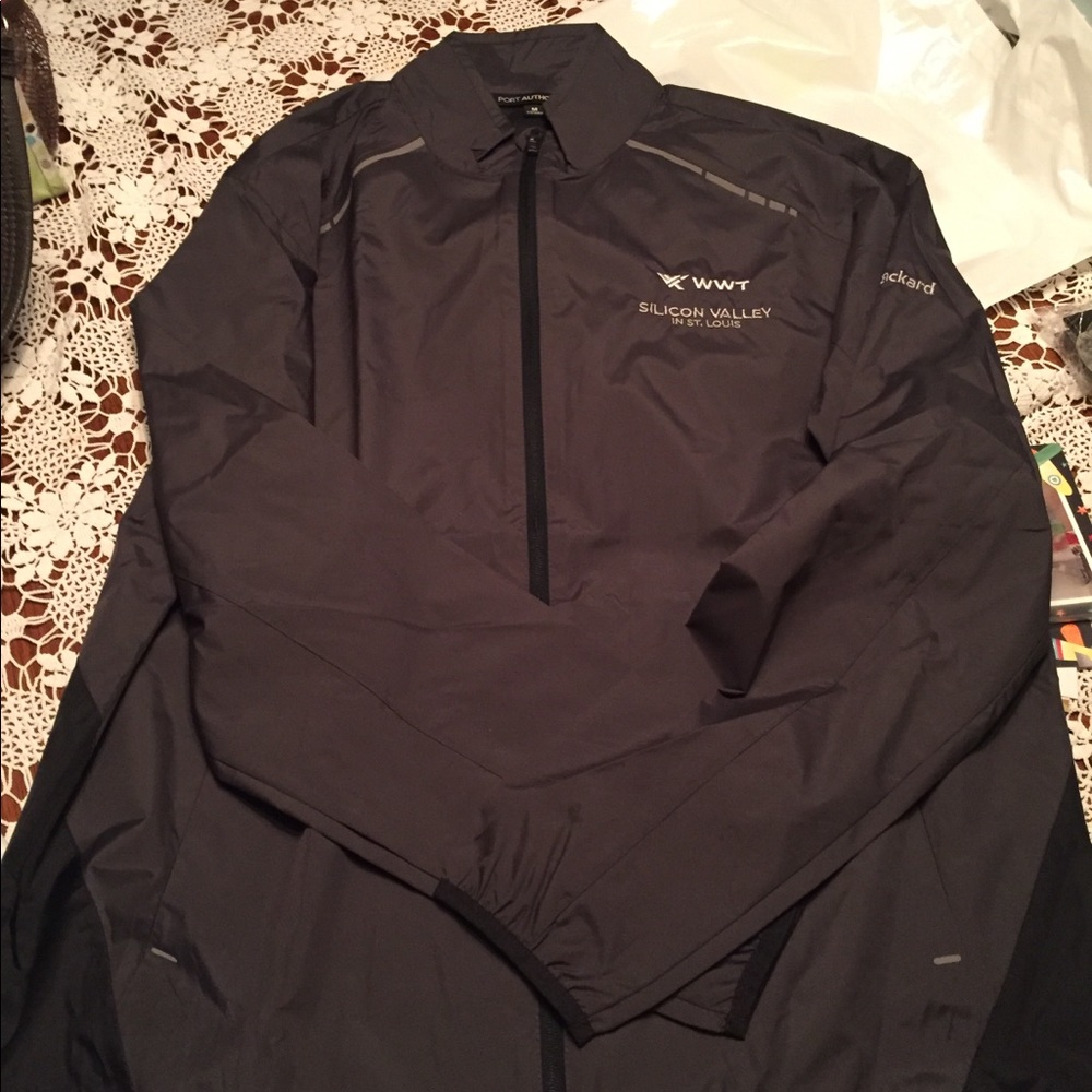 Men’s Port Authority Gray Full Zipper Windbreaker